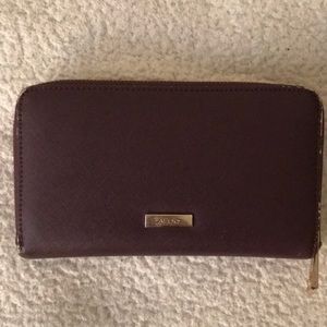 Aldo Zip-Around Merlot Wallet